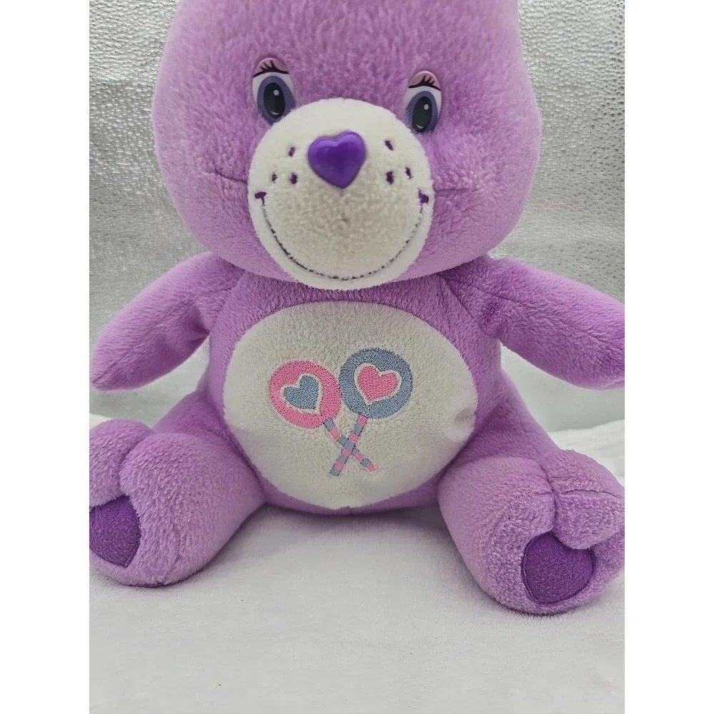 Care Bears Lollipops & Hearts 2003 NANCO Purple Share Bear Plush 14